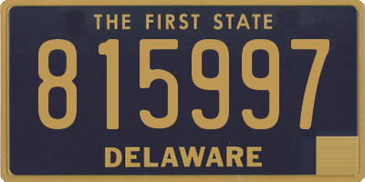 DE license plate 815997