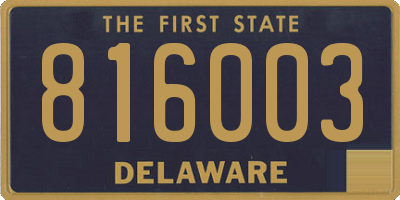 DE license plate 816003