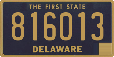 DE license plate 816013