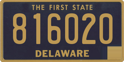DE license plate 816020