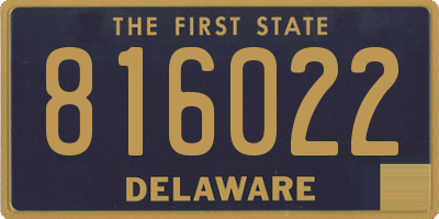 DE license plate 816022