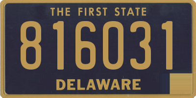 DE license plate 816031