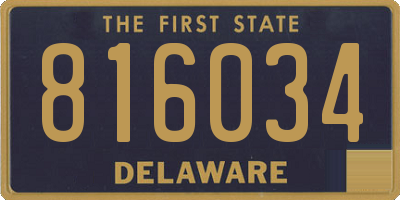 DE license plate 816034