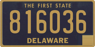 DE license plate 816036