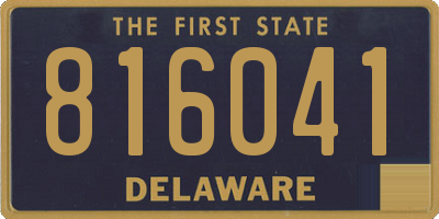 DE license plate 816041