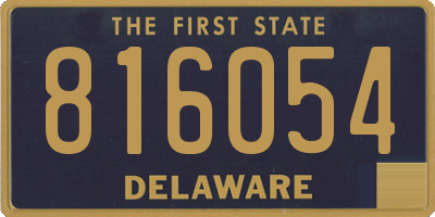 DE license plate 816054
