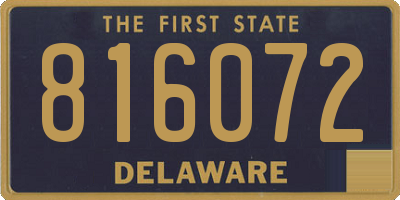 DE license plate 816072