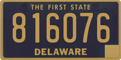 DE license plate 816076