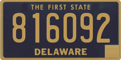 DE license plate 816092