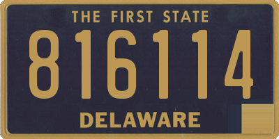 DE license plate 816114