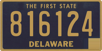 DE license plate 816124