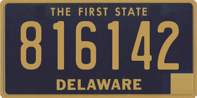 DE license plate 816142