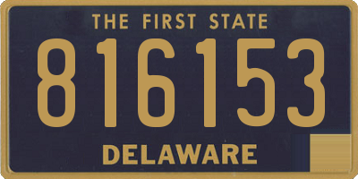 DE license plate 816153