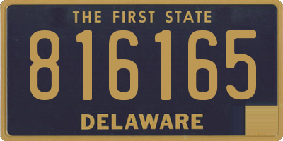 DE license plate 816165