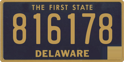 DE license plate 816178