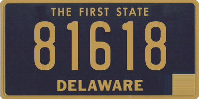 DE license plate 81618