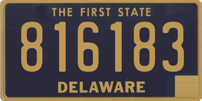 DE license plate 816183