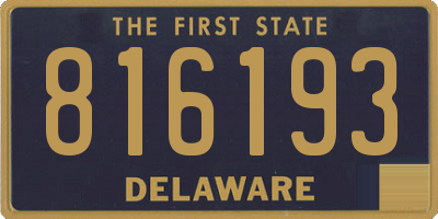 DE license plate 816193