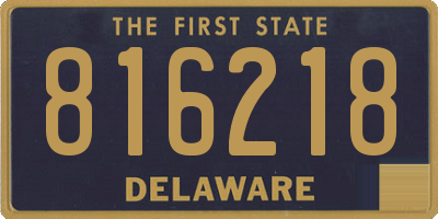 DE license plate 816218