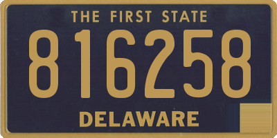 DE license plate 816258