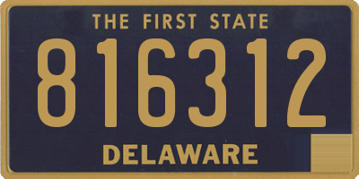 DE license plate 816312