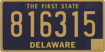 DE license plate 816315