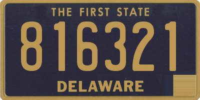 DE license plate 816321