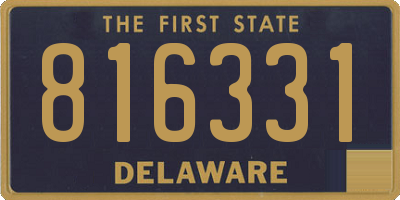 DE license plate 816331