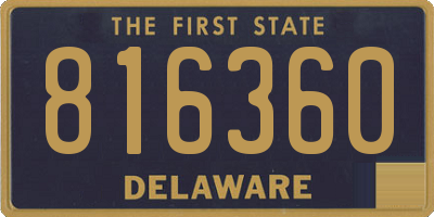 DE license plate 816360