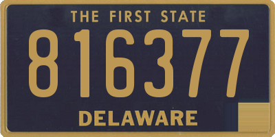 DE license plate 816377