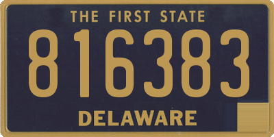 DE license plate 816383