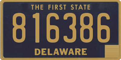 DE license plate 816386