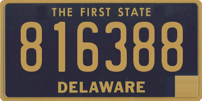 DE license plate 816388
