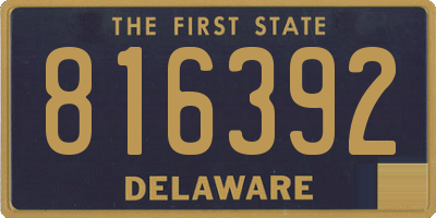 DE license plate 816392