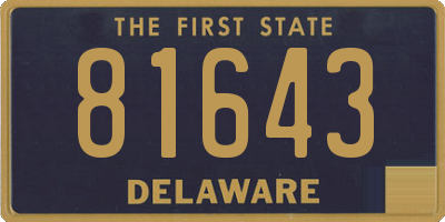 DE license plate 81643