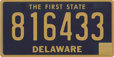 DE license plate 816433