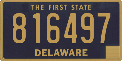 DE license plate 816497