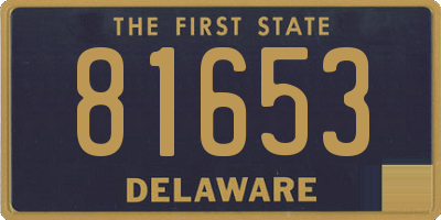 DE license plate 81653