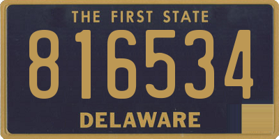 DE license plate 816534