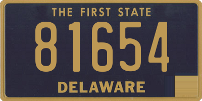 DE license plate 81654