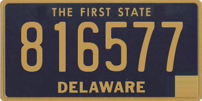 DE license plate 816577