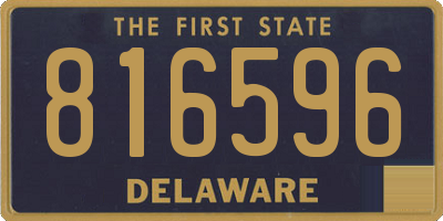 DE license plate 816596