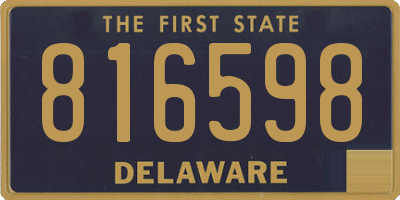 DE license plate 816598