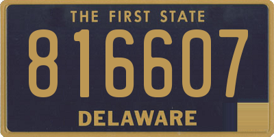 DE license plate 816607