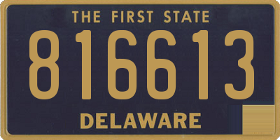 DE license plate 816613