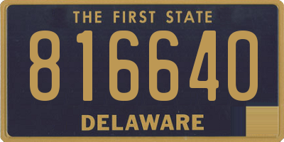 DE license plate 816640