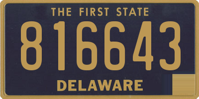 DE license plate 816643