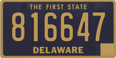 DE license plate 816647