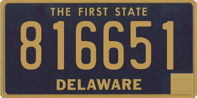 DE license plate 816651
