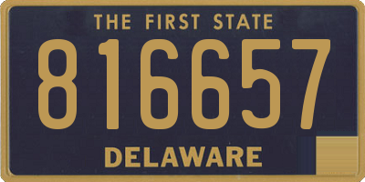DE license plate 816657